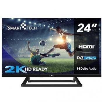 TV LED Smart Tech 24 HD Ready con Modo Hotel, Triple Sintonizador, Dolby Audio y Resolución 1366x768