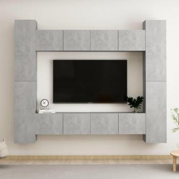 vidaXL Set de muebles de salón TV 8 piezas madera ingeniería 80 x 30 x 30 cm