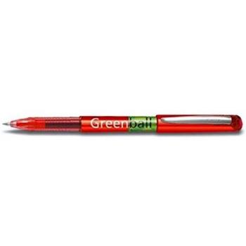 PILOT-Bolígrafo de tinta líquida, punta cónica GREENBALL 7, color rojo