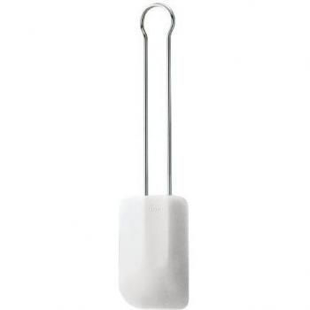 Espátula de Silicona Rösle 32 cm, color blanca, Acero Inoxidable 18/10, resistente de -30 a +200 Grados Celsius, apta para lavavajillas