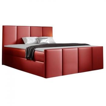 Cama Continental Baltimore 154 Doble 180x200 cm en Cuero Ecológico con Somieres y Medidas 184x213x103 cm