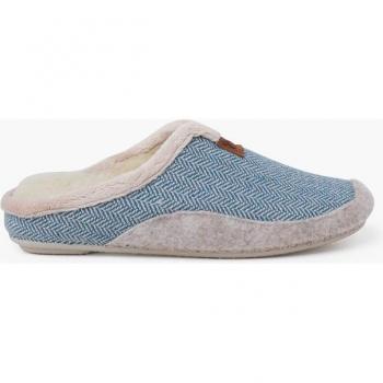 Zapatillas de casa abiertas de niña de pura lana con espiga
