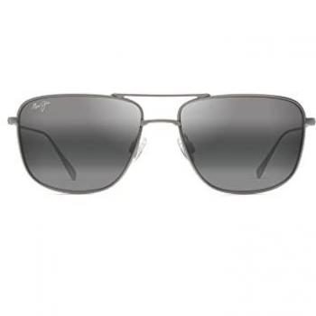 Maui Jim Mikioi Aviator Polarized Sunglasses, 54mm - Gray/Gray Polarized Gradient - Size: One Size Stylish Sunglasses for Outdoor Adventures