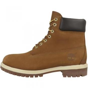 Timberland Premium 6-Inch Waterproof Lace-Up Boots for Men in Dark Wheat Nubuck, Size 43.5