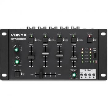 Mesa de mezcla Vonyx STM3025 - 4 canales, USB, MP3 y Bluetooth