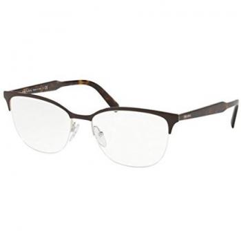 Prada 0PR 53VV Monturas de gafas, Top Brown/Silver, 53 para Hombre