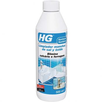 HG Limpiador manchas cal y oxido superconcentrado, Elimina las Manchas de Cal del Baño, Cabezales de Ducha, Grifos, Inodoros y Mamparas