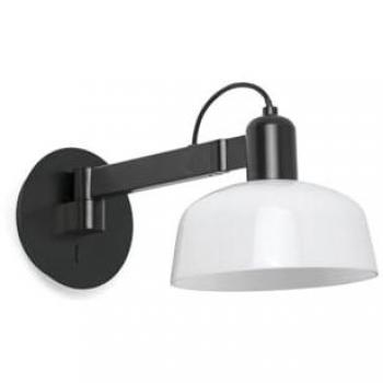 Aplique de pared Tatawin blanco E27 max. 15W IP20 vidrio