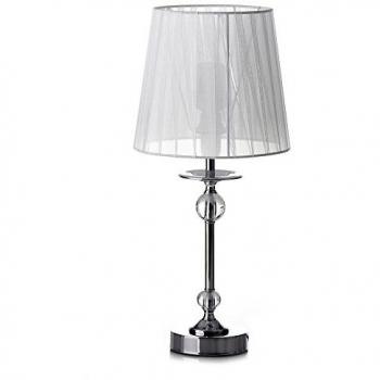 Lámpara de sobremesa árabe plateada de metal para salón Arabia 60521, dimensiones 20x42 cm