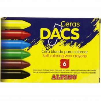 Dacs DA050260 - Set de 6 Lápices de Cera en Estuche, Colores Surtidos