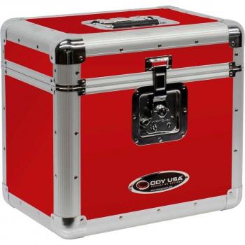 Odyssey Krom KLP2RED Stackable Record Case, Holds 70 Records, Red