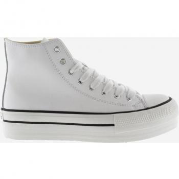 Victoria Zapatillas Chicago Altas para Mujer con Doble Plataforma en Color Blanco - Altura de la Plataforma: 4cm