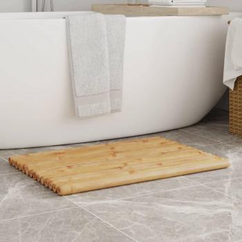 Alfombrillas de baño vidaXL (2 unidades) bambú, dimensiones 50 x 35 cm y 70 x 50 cm, color marrón