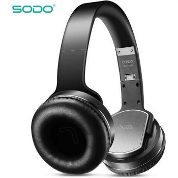 Auriculares Inalámbricos 2 en 1 SODO Plegables con NFC, HiFi Estéreo, Bluetooth 5.0 y Micrófono, Soporte para TF/FM