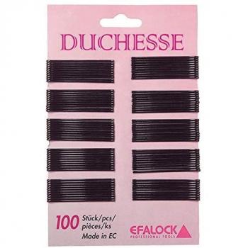 Pinzas para el cabello Duchesse 7 cm negras - Paquete de 100 unidades