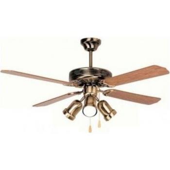 Orbegozo CT 30132 M - Ventilador de techo con luz, 4 palas reversibles, diámetro 132 cm, potencia de 60 W y 3 velocidades