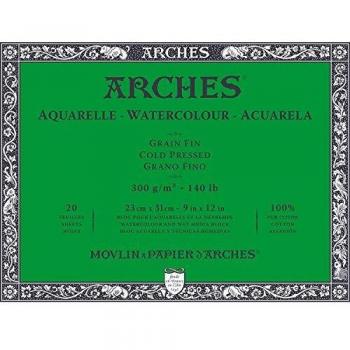 Bloc Acuarela Arches Grano Fino 23x31 cm 300 g/m²