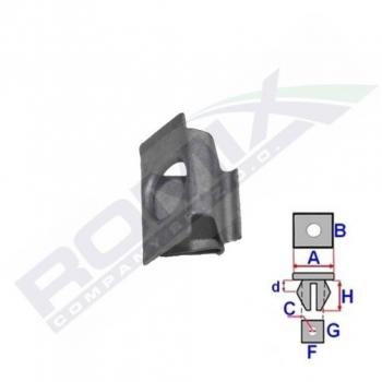 Clip Parachoques ROMIX C70127 - Grapa para fijación de parachoques, fabricada en plástico resistente, diseño ergonómico para fácil instalación y extracción, compatible con múltiples modelos de vehículos