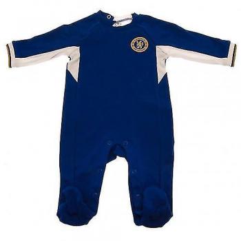 Pelele equipación Chelsea FC bebé 2023-2024, Kit Chelsea FC Baby 2023-2024 Pijamas Azul Real/Blanco/Dorado, talla 0-3 meses