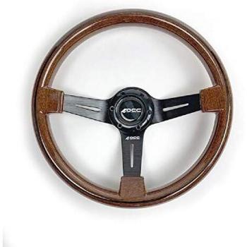 VOLANTE SEMIDESPLAZADO MOD. CLASSIC MADERA BRAZOS NEGROS OCC MOTORSPORT