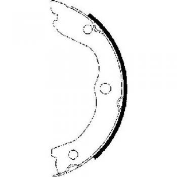 HELLA 8DA 355 050-611 Brake Shoe Set, parking brake - H9725
