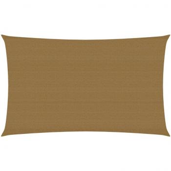 Toldo de vela HDPE gris taupe 160 g/m² 2x5 m