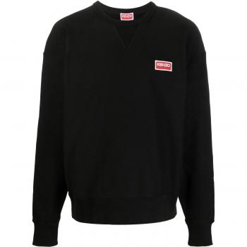 Men's Kenzo Paris Cotton Sweatshirt in Black | Size Large | FD65SW0714ME99J