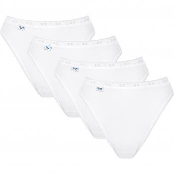 Sloggi Women's Basic+ Tai Briefs 4-Pack - Cotton - White - Size 48