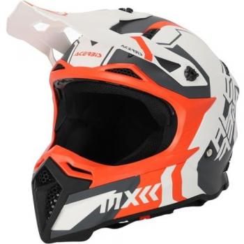 Acerbis Casco de Cross Profile 5 Blanco-Naranja L