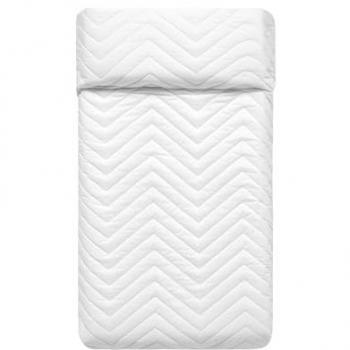 Colcha Cuna HappyFriday Arista Blanco 100x130 cm, 100% Algodón Exterior, 100% Poliéster Relleno, Calidad 150