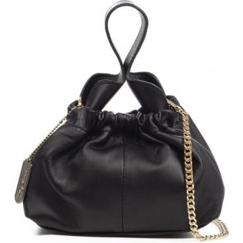 Bolso de mano Firenze Artegiani Arluno mujer, piel de cabra auténtica, fabricado en Italia, dimensiones 22x10x14 cm