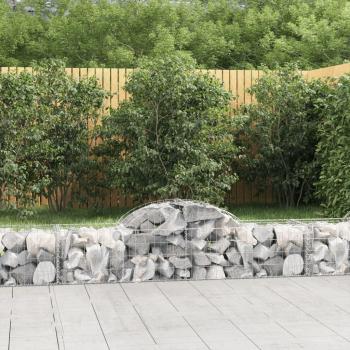 vidaXL Arched Gabion Baskets 8 pcs 200x50x40/60 cm Galvanised Iron