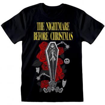 Nightmare Before Christmas Jack Coffin T-Shirt - Black - S to XXL - Unisex