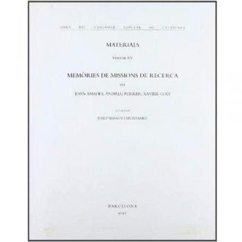 Memòries de missions de recerca. Volum XV