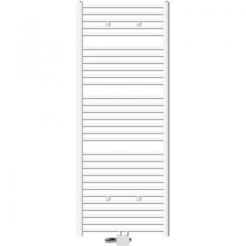 Radiador Toallero de Baño Sahara 750 x 1800 mm Blanco Recto con Termostato y Conexión Central Universal, Kit de Montaje Incluido