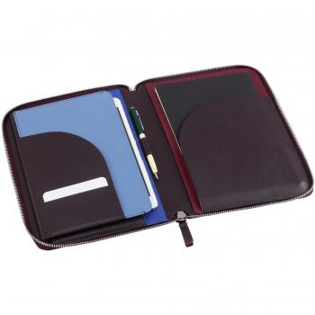Dudu - Portadocumentos pequeño de piel para A5, porta mini iPad con cremallera, cuero genuino, organizador para tabletas y cuadernos A5