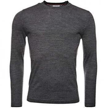 Superdry Hombre Jersey en Lana Merino con Cuello Redondo Edit Jaspeado Granito XXXL