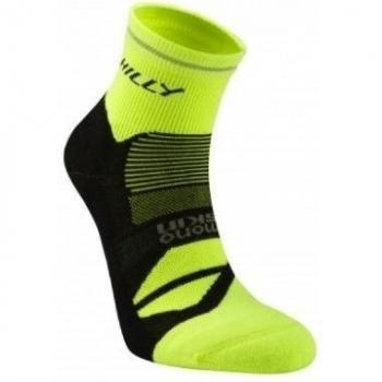 HILLY Photon CalcetÃ­n, Negro/Amarillo Fluorescente, S