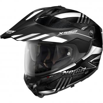 Nolan Casco Adventure X-552 Ultra Carbon Blanco/Nolan X-552 Ultra Carbon Wingsuit N-Com Casco - Negro Blanco (M)