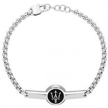Bracelet para hombre, Colección Maserati Jewels, longitud 22 cm, en acero, PVD negro - JM416AIK08