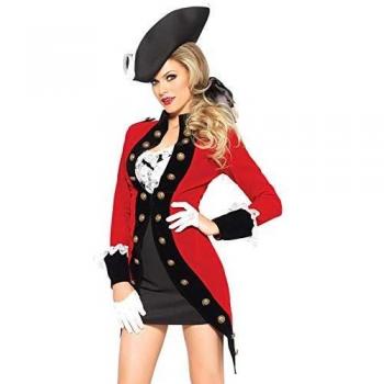 Leg Avenue- rebelde Mujer, Color rojo y negro, Medium