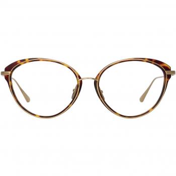 Linda Farrow SONG LFL1445 C5 Women’s Eyeglasses Gold Size 59 - Blue Light Block Available