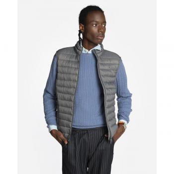 Harper & Neyer Chaleco de hombre acolchado estilo deportivo en color gris oscuro