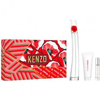 Kenzo Flower by Kenzo 100ML Eau de Parfum Gift Set with Body Lotion and Travel Spray