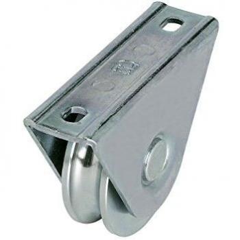 Rueda para puertas correderas de 80 mm de diámetro con ranura redonda de 20 mm y placa atornillable.