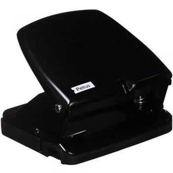 Petrus Clásico Perforadora metálica Retro, 20 hojas, Negro, 65C, 33738