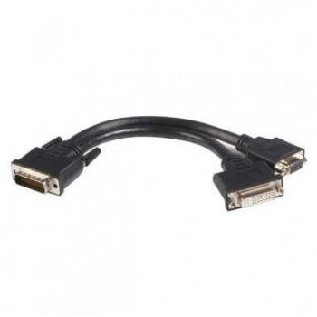 StarTech.com 8in LFH 59 Male to Female DVI I VGA DMS 59 Cable (DMSDVIVGA1) - Type: Splitter Cable, Length: 8 inches, Connectors: LFH 59
