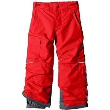 Columbia chico canguro pantalones impermeables, Niño, color Rojo - Bright Red/Graphite, tamaño 2X-Small
