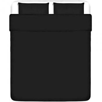 vidaXL Set de Funda de Edredón de 3 Piezas de Algodón Antracita 200x220/60x70 cm