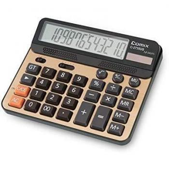 Calculadora de escritorio con función estándar con teclas de ordenador grande y calculadora de escritorio con pantalla solar de 12 dígitos con pantalla de cristal líquido